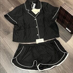Kith Black Pajama Set with White Trim